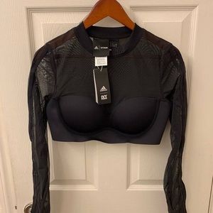 Ivy Park x Adidas 2.2 Drip LS Mesh Crop Top - XS